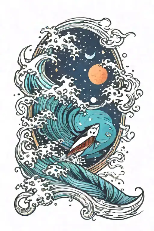 Space And Ocean Waves