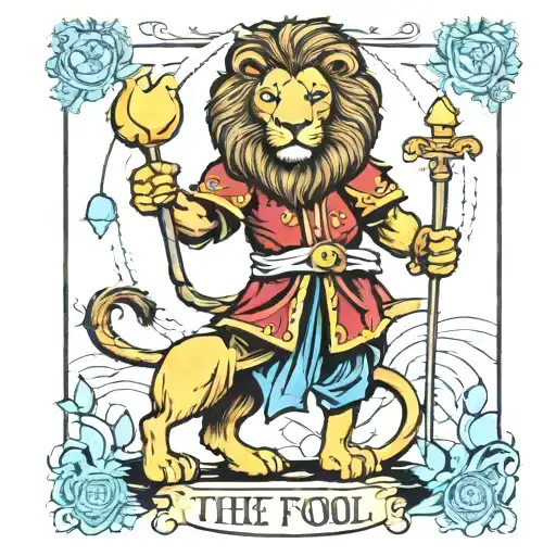 The Fool Tarot Card As A Lion