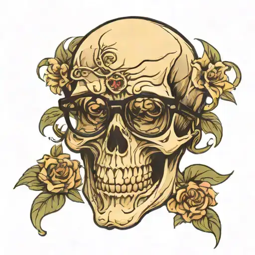 Skull Wearing Glasses