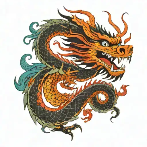 Chinese Dragon Hieroglyphics