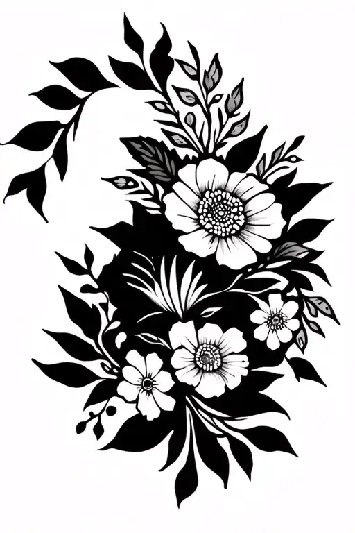 Folk Floral Half Sleeve