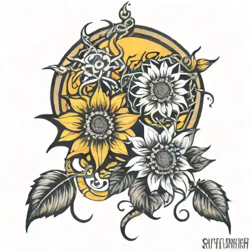 Split Storm Split Sun Flower Intertwined