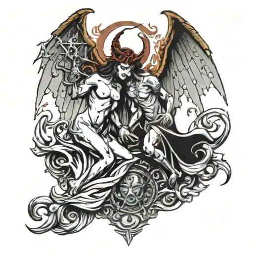 Devil V Angel Falling