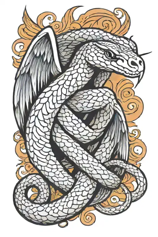 Snake With Wings Sleeve