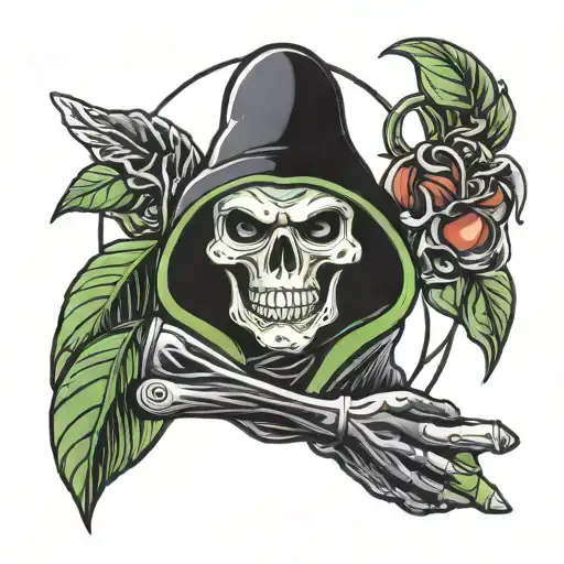 Avocado Dressed Like Grim Reaper