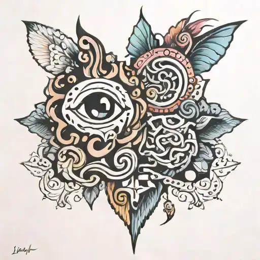 A Pair Of Psychedelic Tattoos For Two Friends