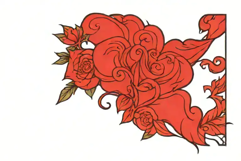 Plain Red Heart Shape