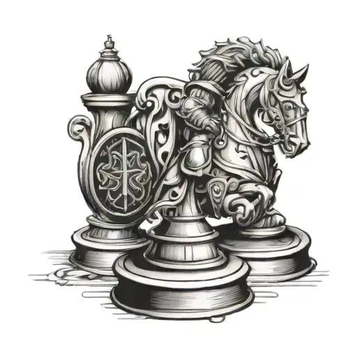 A Knight Chess Piece With 1010 Engraved In Its Base