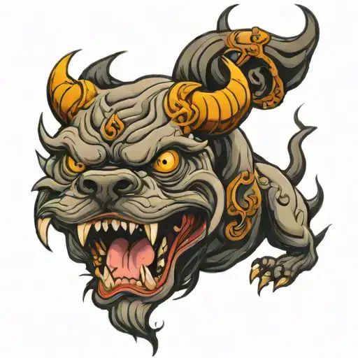 Walking Demon Bull Dogs Very Ferocious