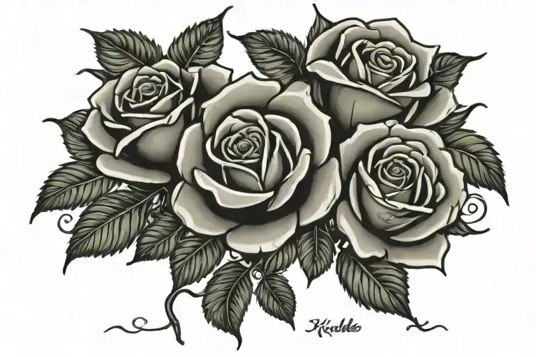 Roses With The Word Kichele