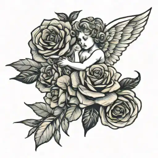 Rose A Cherub Angel
