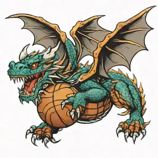 Travel Basketball Dragon Flying