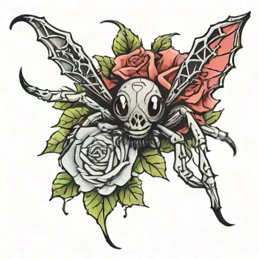 Crying Spider And Roses