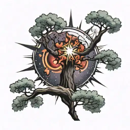 Star Exploding Into A Tree