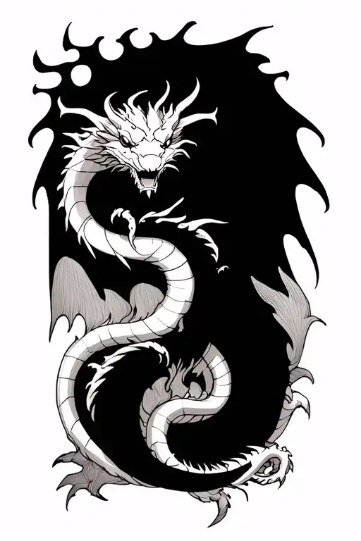 A Dragon Tangled In An Intricate Mc Escher-inspired Optical Illusion