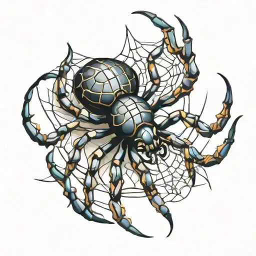 3D Spider Tattoo Design