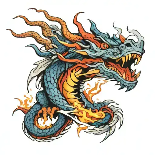 Irezumi Tattoo Of A Dragon Spitting Fire At The World Government Liberating Oppressed Peoples