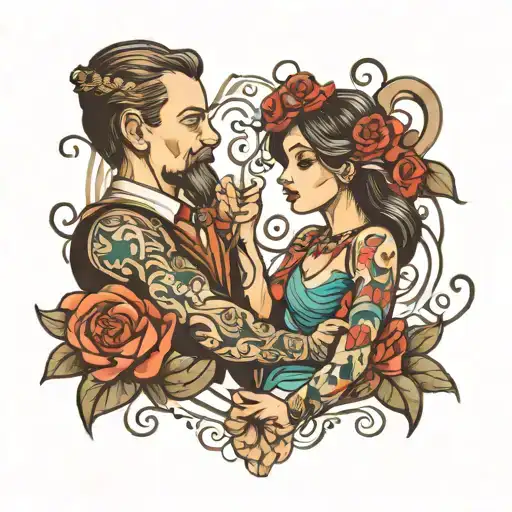 Married Man And Wife Holding Hands