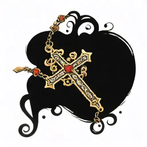 Rosary Cross Intertwined