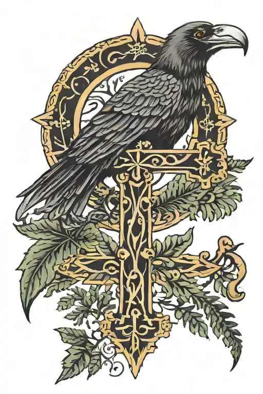 Fern Cross Of Mara Raven With Kolovrat