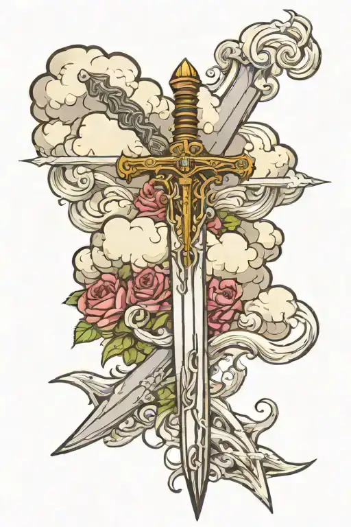 Sword With Cloud On