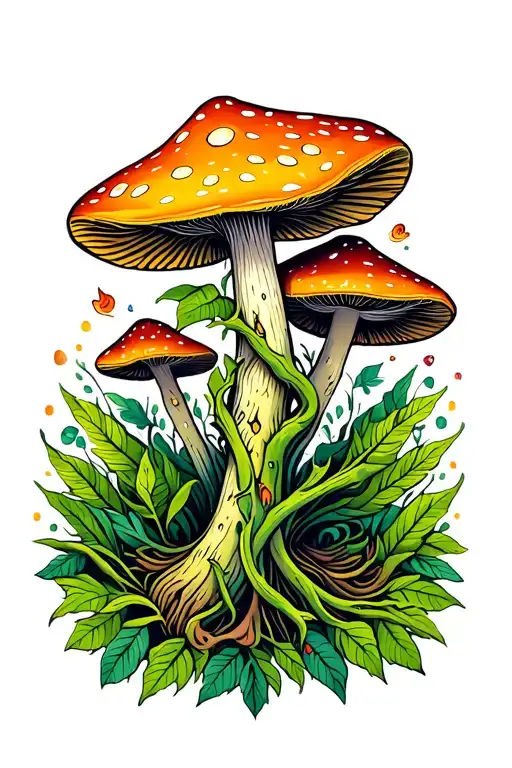 Psychedelic Mushrooms With Ayahuasca Vines