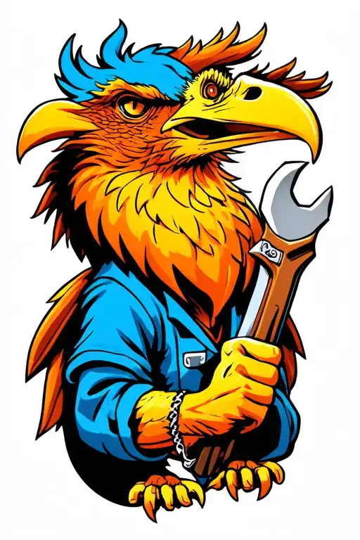 Griffin Holding A Wrench