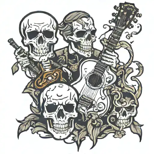 Skull Guitar Family