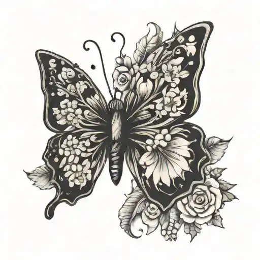 Butterfly With Floral Aspects