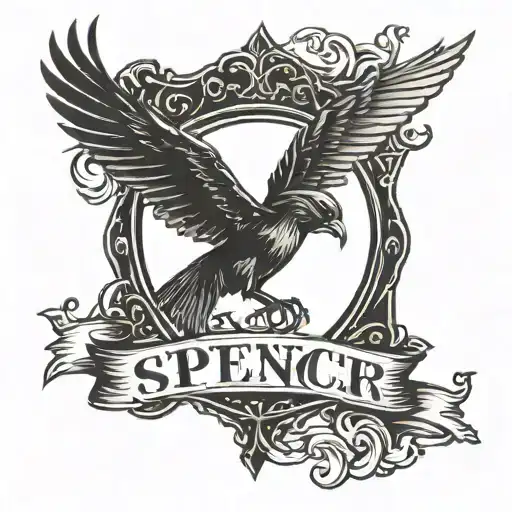 The Word Spencer Black Sillouette