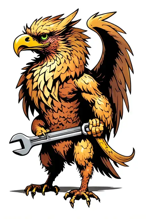 Griffin Carrying A Wrench