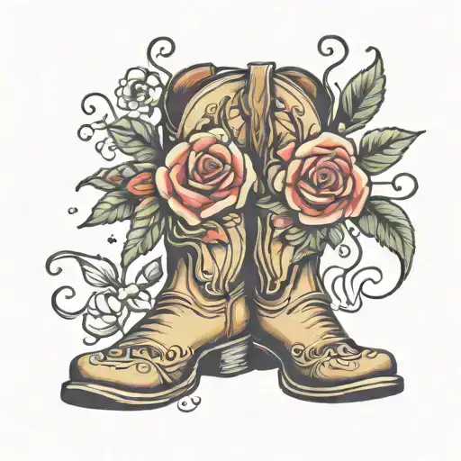 Cowboy Boots Flowers
