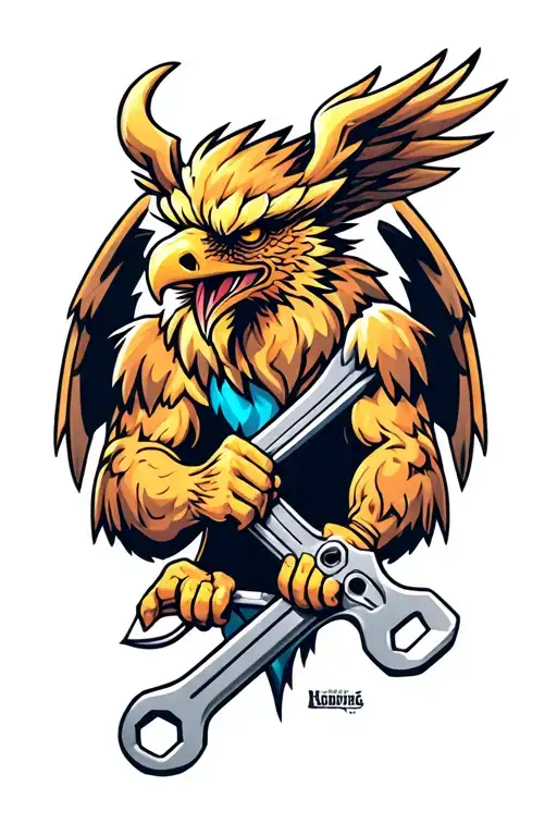 Griffin Holding A Wrench