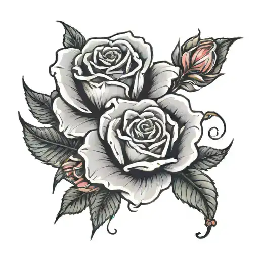 Achor With Compase Rose And Writing