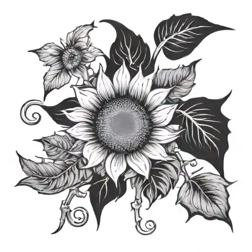 Sunflower With My Mums Name Julieanne