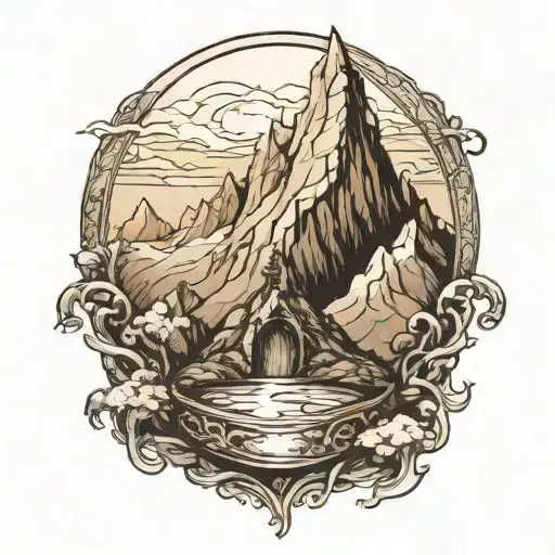 The Hobbit Lonely Mountain With Ring