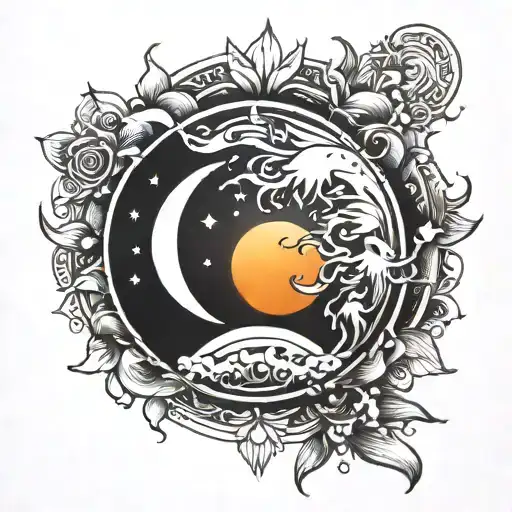 Sun And Moon Reflection