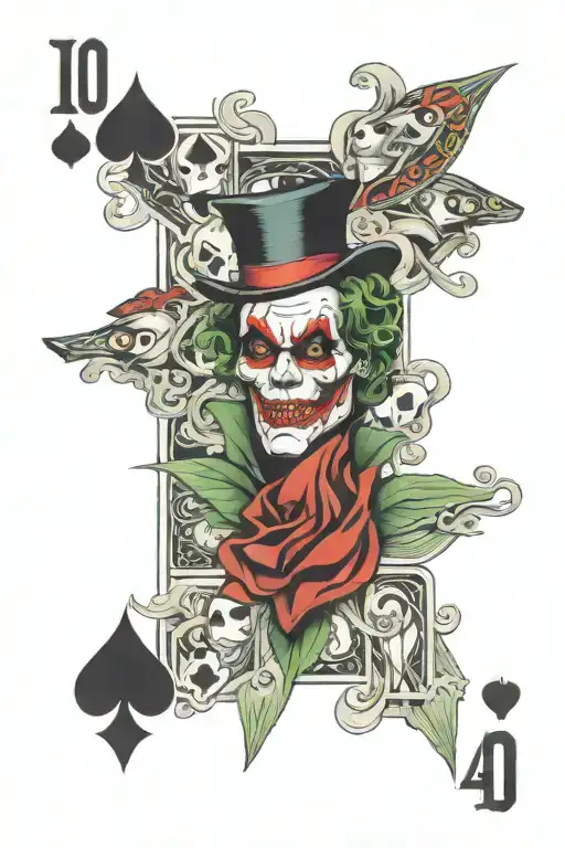 Beat The Odds With Joker Face And 4 Ace Playing Cards