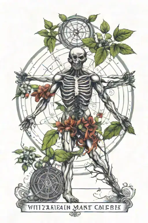 Wizardcore Vitruvian Man Plant Apothecary Recipe More Plant Black Charcoal Style