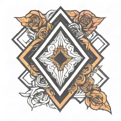 Basic Rhombus Shape Outline