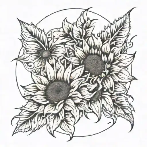 Iron Sharpens Iron Sunflower Tattoo Design