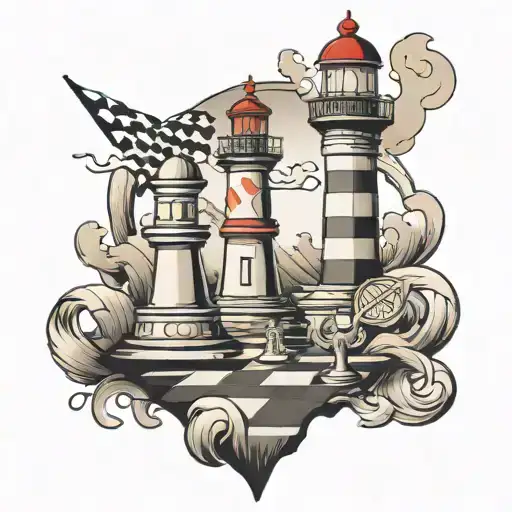 Lighthouse And Chess Piece