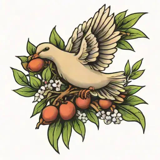 Dove On An Olive Branch