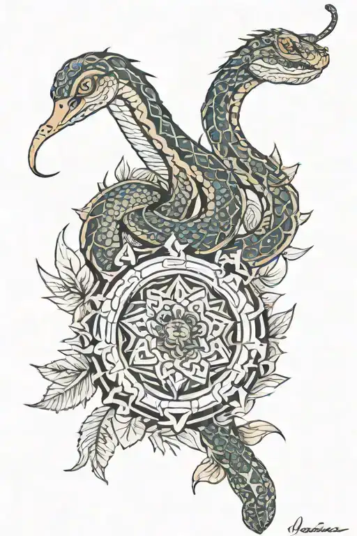 Full Sleeve Snake Mandala