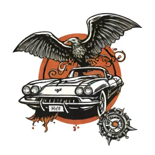 Corvette Sign With Date Of Death And Clock