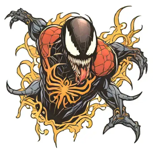 Venom Spider-man Tattoo Full Body