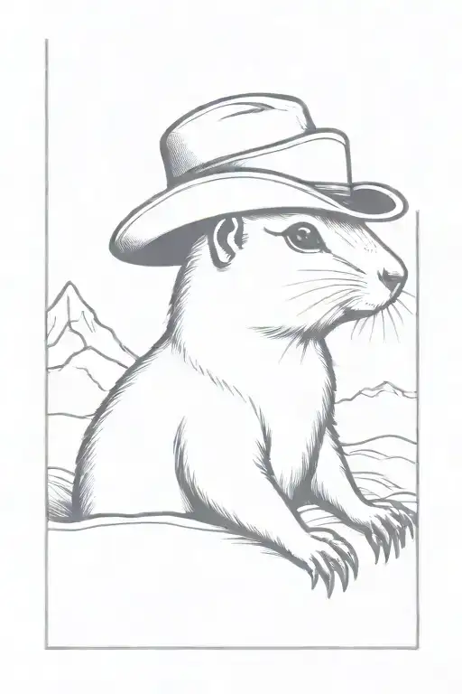 Prairie Dog Wearing A Cowboy Hat