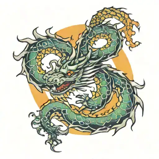 Sun Dragon Intertwined