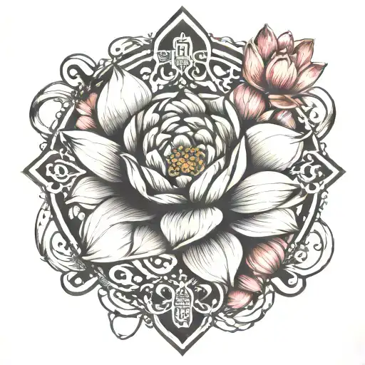 Infinity Symbol And Lotus Flower