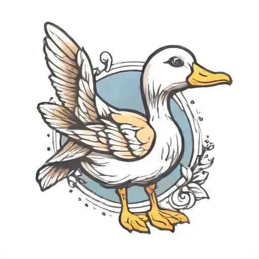 Cute Cartoon Goose